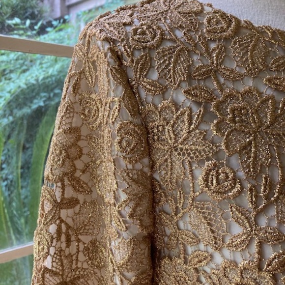 Milly Metallic Gold Lace Dress✨ - Picture 4 of 13